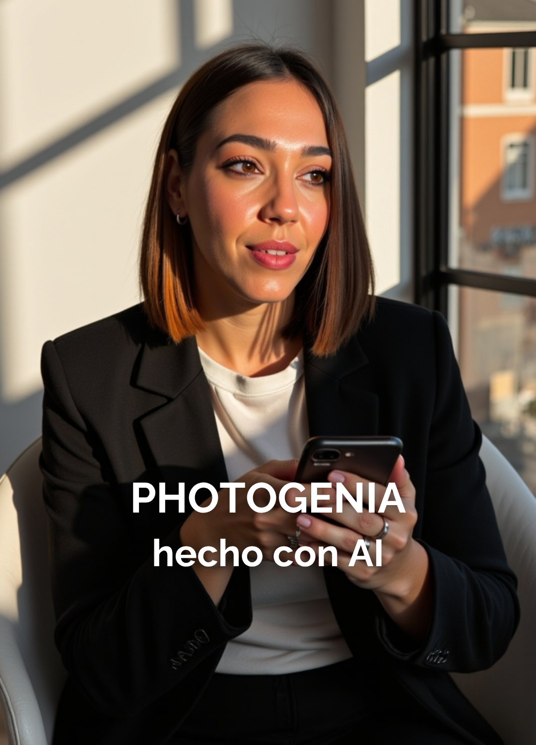 Mujer ejecutiva con look profesional, generado por IA