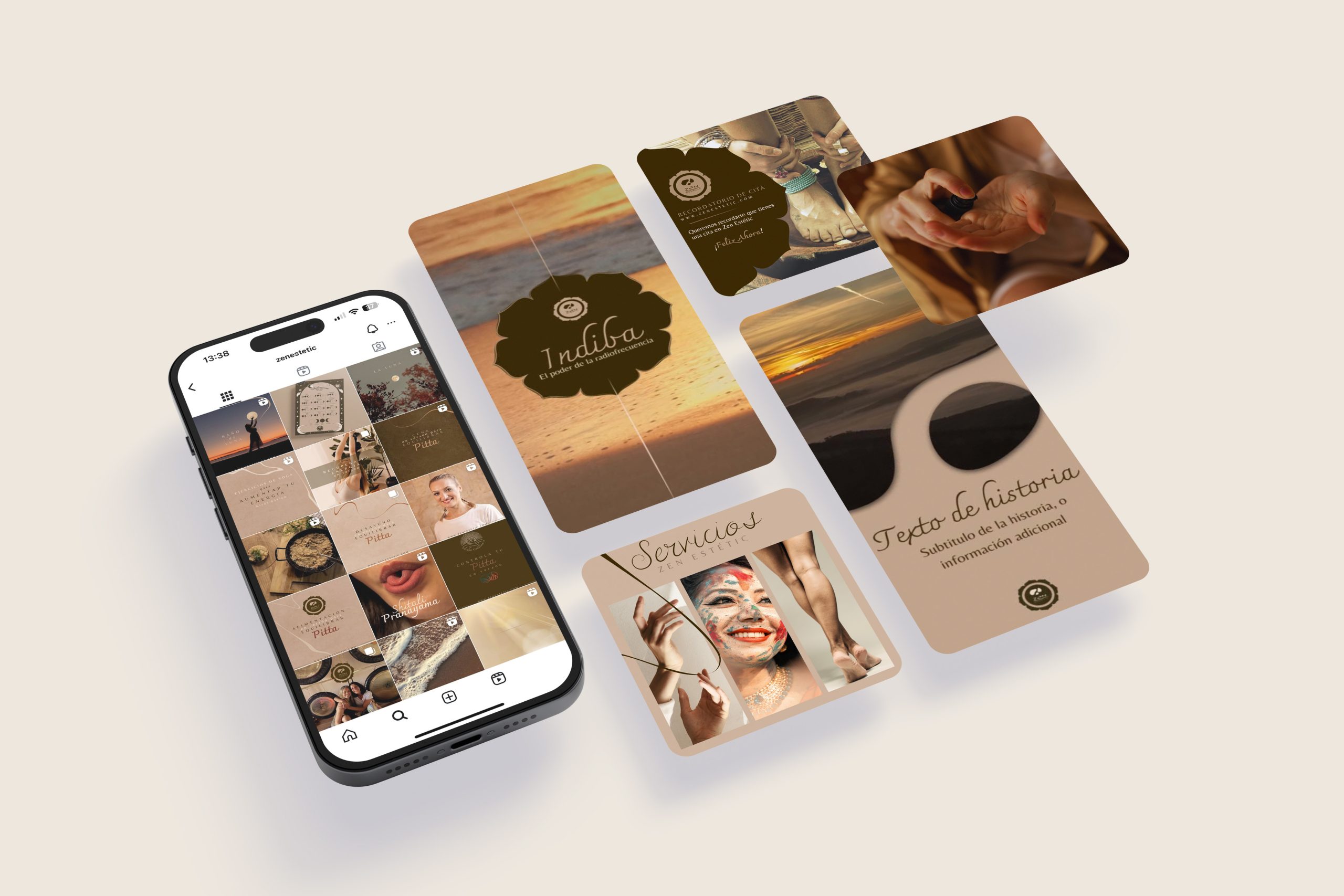 Banner de Instagram con mujer posando y texto promocional