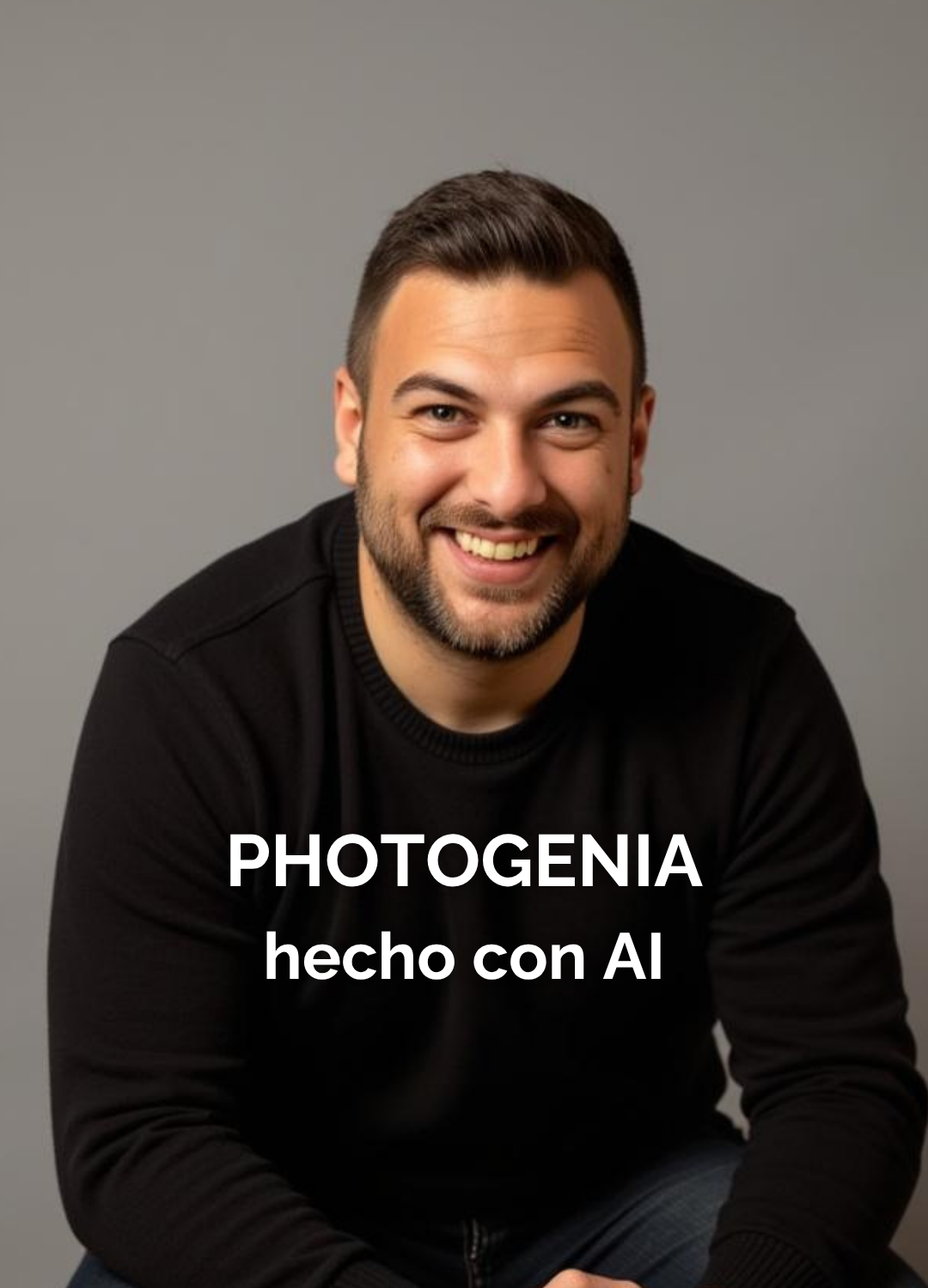 Retrato masculino con barba, hecho con IA