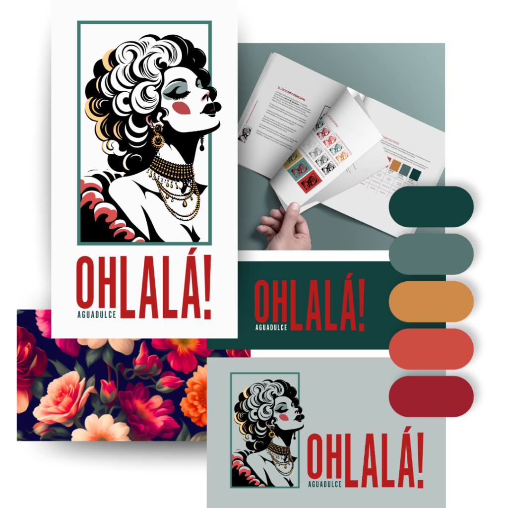 Collage de branding de belleza